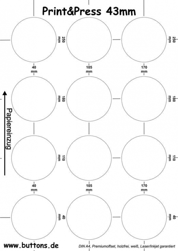 Buttonpapier Fur Ihren Tintenstrahl Oder Laserdru